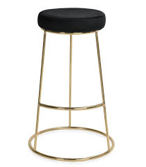 Clp chaise de bar belvedere design style industriel. Design Bar Stool Black Velvet And Golden Metal