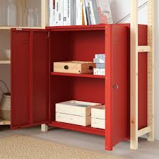 Ivar Corner Shelf Unit W Cabinet Drawers Pine Red Ikea Corner Shelf Unit Ikea Ivar Shelf Unit