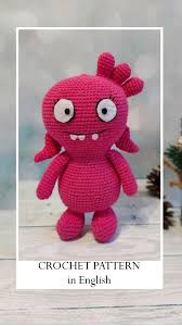 Knitting pattern is written in english only, ( not included sweater knitting pattern) the overalls is knitted flat and seamed. Moxy Crochet Pattern Monster Crochet Pattern Uglydolls Etsy In 2021 Crochet Patterns Crochet Monsters Handmade Soft Toys