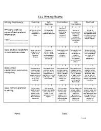 Ell Writing Rubric By Mrsesol Teachers Pay Teachers