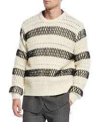 Explora la colección 205w39nyc de calvin klein y saca tu lado más sofisticado. Calvin Klein 205w39nyc Men S Chunky Striped Wool Sweater Bergdorf Goodman