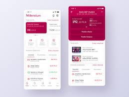Переваги та недоліки для іноземця. Millenium Bank App Redesign Home Account Screens By Dima Miro On Dribbble