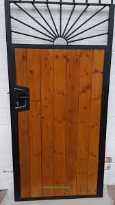 Lovely quality & well made wood & ironwork. Sunrise Wood Infill Steel Frame Side Gate With Lock