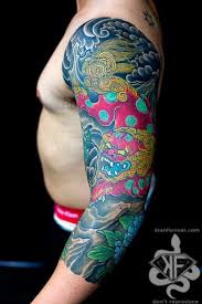 Since the lion is an animal consecrated to buddha. Foo Dog Tattoo Shishi Dog Tattoo Authentink