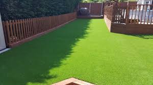 We layed the outfield artificial grass directly on to the crazy paving as it provided a solid base. Artificial Grass Or Paving Which Should You Choose