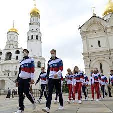 The russian olympic committee (roc) team with flag bearers fencer sofya velikaya and volleyball player maxim the world is curious why team russia is not performing at the tokyo 2020 games. Ghc2l2mwajwukm