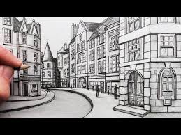 216 How To Draw Buildings In Perspective A Street In Edinburgh Youtube Perspective Drawing Architecture Perspective Art City Drawing