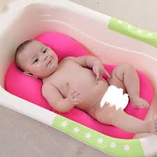 The secure design of this baby bathtub features an inflatable base, providing an. Mareya Trade Foldable Baby Bathing Mat Bath Tub Baby Shower Net Bed Newborn Baby Bath Seat Soft Cushion Infant Bath Bathtub Support