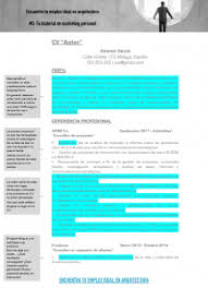 Plantilla de curriculum vitae sin estudios. El Curriculum Vitae De Arquitecto Perfecto Ejemplo Cv Descargable