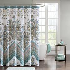 Introduce The Perfect Touch Of Boho Style To Your Bathroom Space With Their Tulay Printed Shower Curtai Printed Shower Curtain Fabric Shower Curtains Curtains