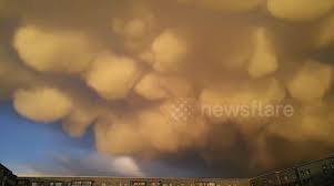 The shape of the clouds in this formation are. Newsflare Unusual Mammatus Cloud Formation Delights Berlin Residents As It Passes Over City