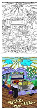 Philippine Jeepney Coloring Page Coloring Pages Jeepney Color