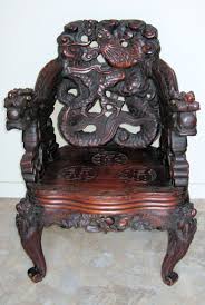 The Japanese Finely Carved Reticulated Carved Wood Chair In The Japanese Art Nouveau Style And Dating To The Late Meij Carved Chairs Antiques Japanese Antiques