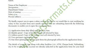 Request for changing the bank account for salary deposits. Request Letter Format For Change Salary Account