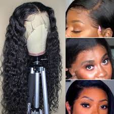 Glueless Human Hair Wigs Deep Wave 13x4 Lace Front Wig HD Lace with Do
