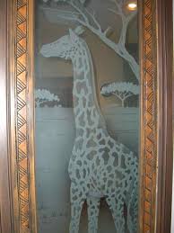 Master craftsmen of the finest quality sandblast etched, 3d carved & stained art glass. Somali Giraffe Original Art By Sans Soucie Art Glass Studios Picassomio