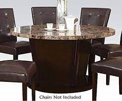 acme granada brown marble top dining table espresso finish round glass dining room table 60 round dining table glass dining room table