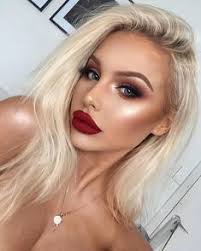 Hair headband hairstyles hair videos braided hairstyles wedding hairstyles thick hair styles easy hairstyles for long hair hair tutorial hair looks. 20 Red Lipstick Makeup Blonde Ideas Red Lipstick Makeup Lipstick Makeup Red Lip Makeup