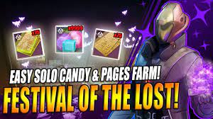 Destiny 2 | Fastest SOLO Candy & Spectral Pages Farm - All Masks Quick in  Festival of the Lost 2021! - YouTube