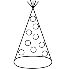 Party Hat With Dots Coloring Page New Years Coloring Pages Party Hats Birthday Hat