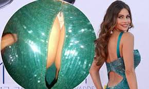 Everything belongs to their respective owners. Sofia Vergara Emmys 2012 Wardrobe Malfunction Modern Family Star S Dress Splits Around Her Rear Daily Mail Online