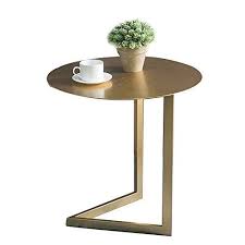 Xbbz Nordic Metal Small Round Table Creative Wrought Iron Sofa Mini Side Table Mini Coffee Table Gold Color Gold Coffee Table Side Table Mini Side Table