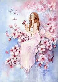 Cherry Blossom Flower Fairies Fairy Art Beautiful Fairies