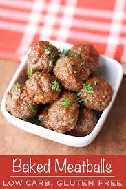 Tasty Baked Meatballs Are Ready Fast They Are Low Carb Gluten Free And One Of My Go To Weeknight Dinne Healthy Food Blogs Healthy Beef Recipes Meatball Bake