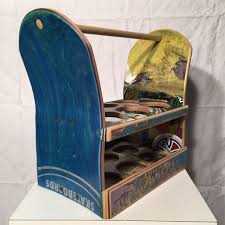Beer Caddy Made From 100 Recycled Skateboards By 7ply On Etsy Skateboard Furniture Recycled Skateboards Skateboard Decor