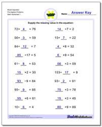 Below is a list of all our algebra worksheets. Mixed Operation Pre Algebra Worksheets