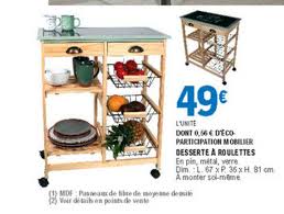 Vous ne pourrez plus vous passer de votre desserte et chariot plancha, pratique et d'une grande mobilité. Offre Desserte A Roulettes Chez E Leclerc