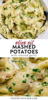 Olive Oil Mashed Potatoes With Roasted Garlic Recipe Olive Oil Mashed Potatoes Clean Eating Recipes For Dinner Slow Cooker Balsamic Chicken