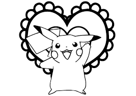 The popular pikachu species of the video game series has been captured in its inimitable style in these free and unique coloring pages. Love Pikachu Coloring Page Free Printable Coloring Pages For Kids
