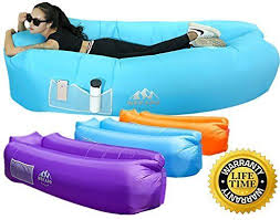 Amazon Com Wekapo Inflatable Lounger Air Sofa Hammock Portable Water Proof Anti Air Leaking Design Ideal Inflatable Lounger Outdoor Loungers Lakeside Beach