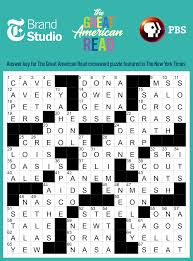 Each child will need a parent or guardian with them to register. Crossword Puzzle The Great American Read Pbs