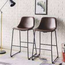 rfiver pu leather bar stools rustic