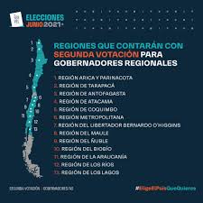 Este domingo 13 de junio se realizará el balotaje de gobernadores regionales en 13 de las 16 regiones de chile, ya que en valparaíso, aysén y magallanes los gobernadores fueron electos en. Facebook