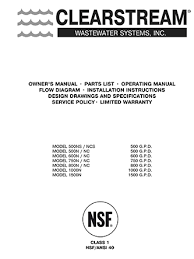Manuals Downloads Clearstream Wastewater Systems