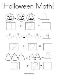 Keep a cat and pumpkin company on a magical night. Halloween Math Coloring Page Twisty Noodle