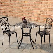 The ravelo outdoor dining table umbrella hole diameter is 2.24 and the ravelo outdoor sling dining side chair can stack. Garden All Weather Cast Aluminum Patio Bistro Set With Umbrella Hole For Balcony Lawn Backyard Yaheetech 3 Piece Outdoor Dining Set Patio Furniture Accessories Patio Lawn Garden Fcteutonia05 De