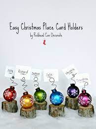 How to make christmas table place cards. Mini Tree Stump Christmas Place Card Holders Redhead Can Decorate