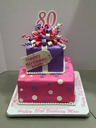 Birthday Cake For Mother Square 2 Tier Square Birthday Cake Square Birthday Cake Birthday Cake For Mom 70th Birthday Cake