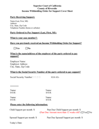 In addition to wanting to know more about a person's backgrounds, obtaining information about name origins is also of interest. Fillable Online Riverside Courts Ca Ca Income Withholding Order Cover Sheet Form Fax Email Print Pdffiller