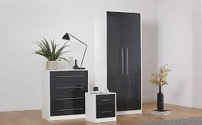 Check spelling or type a new query. Bloomsbury White And Grey High Gloss 3 Piece 2 Door Wardrobe Bedroom Furniture Set Furniture And Choice