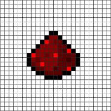 Red Stone Pixel Art Grid Easy Pixel Art Minecraft Pixel Art Pixel Art
