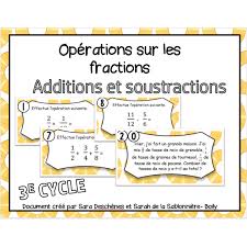 Addition Et Soustraction De Fractions In 2020 Fractions Index Bullet Journal