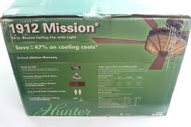 Dempsey low profile with light 52 inch $229.99. Hunter Fan Company Hunter Mission 54 Inch Ceiling Fan Property Room