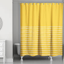 Black And Yellow Shower Curtains Stenya Sketch Stripes Single Shower Curtain In 2020 Yellow Shower Curtains Shower Curtain Curtains
