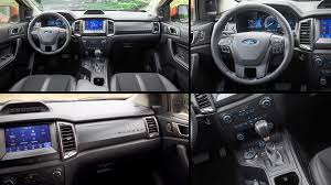 So too have the interior packages, including the carbon fiber and blue interior accent. 2021 Ford Ranger Tremor Inside Interior