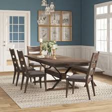 Signature design by ashley aldwin dining room table, gray. Farmhouse Rustic Grey Dining Sets Birch Lane